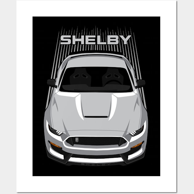 Ford Mustang Shelby GT350 2015 - 2020 - Silver Wall Art by V8social